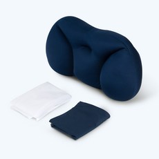 NORMAL LIFE 無重力空氣球可水洗枕頭 + 枕套 + 洗衣網套組, 1套, 海軍藍