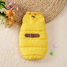 PASTEL PET 寵物扣環高領背心, 1個, 黃色