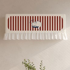 韓國 GNY Charming荷葉邊壁掛式鬆緊帶冷氣罩, 紅色貓