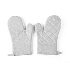 北歐風格織物烘焙雙手廚房手套 H_RD_80, 灰色, 1入