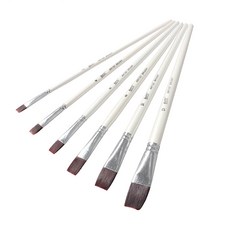 Bianyo 水彩方形平刷 6 件套, 1組, 2號、4號、6號、8號、10號、12號