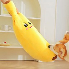 DING DONG PET 寵物大型麻糬沙沙聲啾啾香蕉娃娃, 混合顏色, 1個