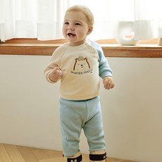 agabang 兒童款Leo配色拉克蘭袖上下套裝 01Q723003