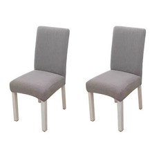 Market Plan 華夫格彈力椅套, 淺灰, 2件