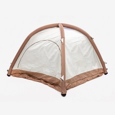 AEROGOGO 一鍵式充氣帳篷 ZT101, 3人, 象牙白 + 棕色