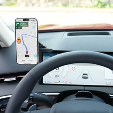 JUPAZIP Genesis GV70 小改款車用資訊娛樂系統左右手機支架固定座, 黑色, 1個