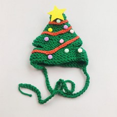 帶星星的聖誕樹貓咪帽, 混合顏色, 1個