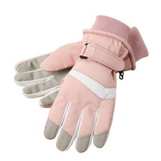 allode 女士簡約格紋滑雪手套, 灰色, 1個