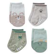 베이비앤아이 솔리드 양말 남아 4종 세트