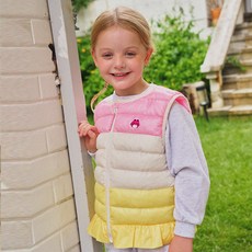 minidou 兒童款微笑貓咪Wellon輕量羽絨背心