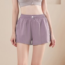 PEONIST 女款鬆緊帶慢跑短褲