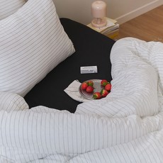 깃든 클로버 핀스트라이프 60수 순면 차렵이불