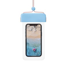 KADENVERA 手機防水袋 透明觸控螢幕, 淺藍色, 1個