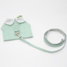 블루버킷 강아지 파스텔 리본 하네스 세트 XL, 민트, 1개