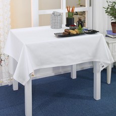 나산데코 면 테이블커버, 화이트, 2인용(150 x 140 cm)