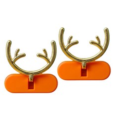 조이앤조이 케이블정리 붙이는 플러그 후크, 02 오렌지, 2개