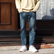 大尺碼俱樂部 男款刷毛彈性丹寧牛仔褲 9986-2