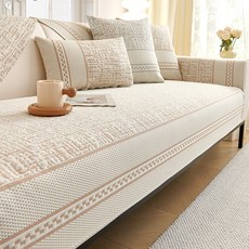 Allode 輕奢提花沙發套, TYPE02 咖啡色, 1個