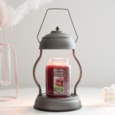 The Sweet Antique Timer Candle Warmer + Yankee Candle Large Jazz + Light Bulb 2p Set, 古銅色(燭燈)+Black Cherry(蠟燭)+隨機出貨(燈泡)