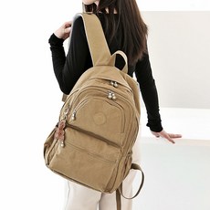 Rulubag女款Miss Bag Timer 3種方式收納力好的防水旅行後背包+組合品組, 棕色(背包)+隨機出貨(配件)