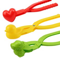 Luarmo 雪鴨夾 雪球製造器 鴨子 + 恐龍 隨機出貨 + 愛心 套組, 1套