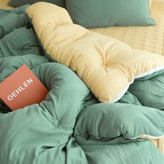 EBLANK 布丁玉米棉空氣水洗被枕套組