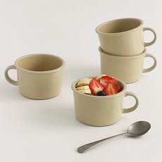 by Lim 穀物馬克杯, 4個, 柔黃色