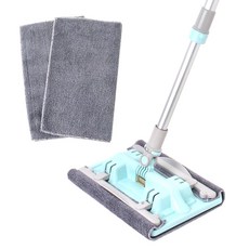 KEN HOM Bros 清潔拖把套裝 3件超細纖維拖把 81-136cm可調節長度, 1組