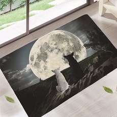 藍夜月光下背景氣氛轉換腳踏墊, 06, 1個