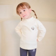 mollimelli 兒童柔軟小羊基本款半高領長袖T恤