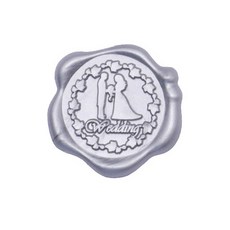 Mihwabujang 成品封蠟 火漆蠟 封口蠟 喜帖, 10個, 28 wedding 銀色