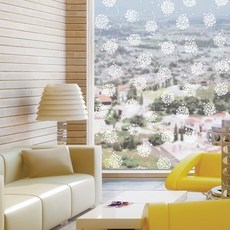 DECOMI 現代 黏貼式窗戶貼紙 HBG-36006, 霧面壓花花籽