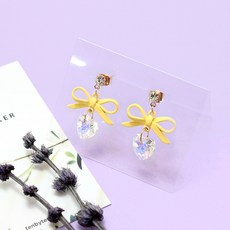 蝴蝶結愛心耳環