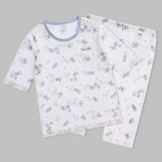 Organic Boom 小牛印花夏季7分袖衛生衣褲