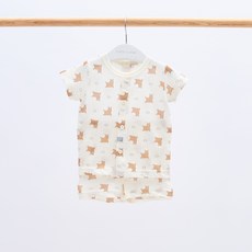 큐비앤맘 유아용 통기성 알파카 매쉬 반팔 내의 상하 세트