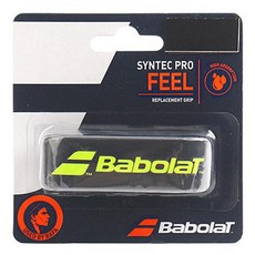 BabolaT 新特克專業手感替換握把布, 黑色 黃色, 1條