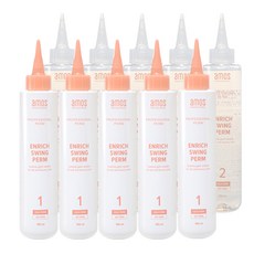 amos PROFESSIONAL 豐盈燙髮劑 第1劑 150ml 5入+第2劑 150ml 5入, 1套