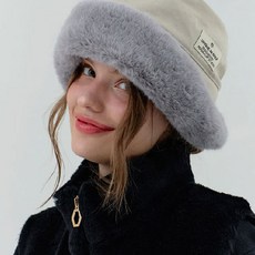 PERSIANCAT 女款絨毛漁夫帽 P44WCP52, 1個, 米色