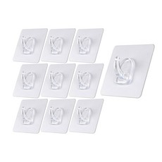 MONACO OLIVE 超黏無痕掛勾 10入組, 透明, 1組