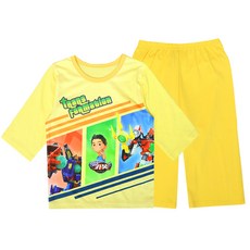 男童款Hello Carbot印花7分衣褲組