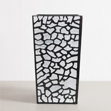 flowertree 圖案設計木製花瓶, 白色