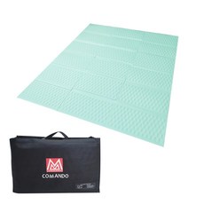 COMMANDO 華夫格紋露營墊 XL號 3層+收納包, 薄荷