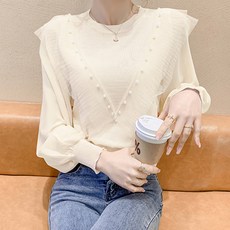 LUNA GIRL 女款 Lovvid 荷葉邊針織衫 L24SPKN122810