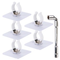 와이넷 드럼용 배수 호스 접착 고정대 5p + 더블 소켓 렌치 세트, 혼합색상, 1세트