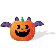 趣味搞怪南瓜蝙蝠鋁箔氣球, 5個, 混合色