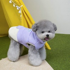 Kupets 狗狗毛絨棉質背心, 紫色, 1個