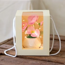 센트바스켓 조화 공기정화 스칸디아모스 담은 뽀삐 도자기 화분 세트, 퍼플, 1세트