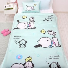 나라홈데코 산리오 아동용 캐릭터즈 순면 차렵이불, 포차코커들리