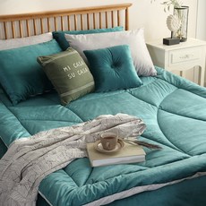 克利緹屋超細纖維拿鐵薄床墊, 深綠色