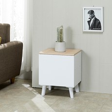 Jeuseugagu Trend迷你床頭櫃, 楓木白色